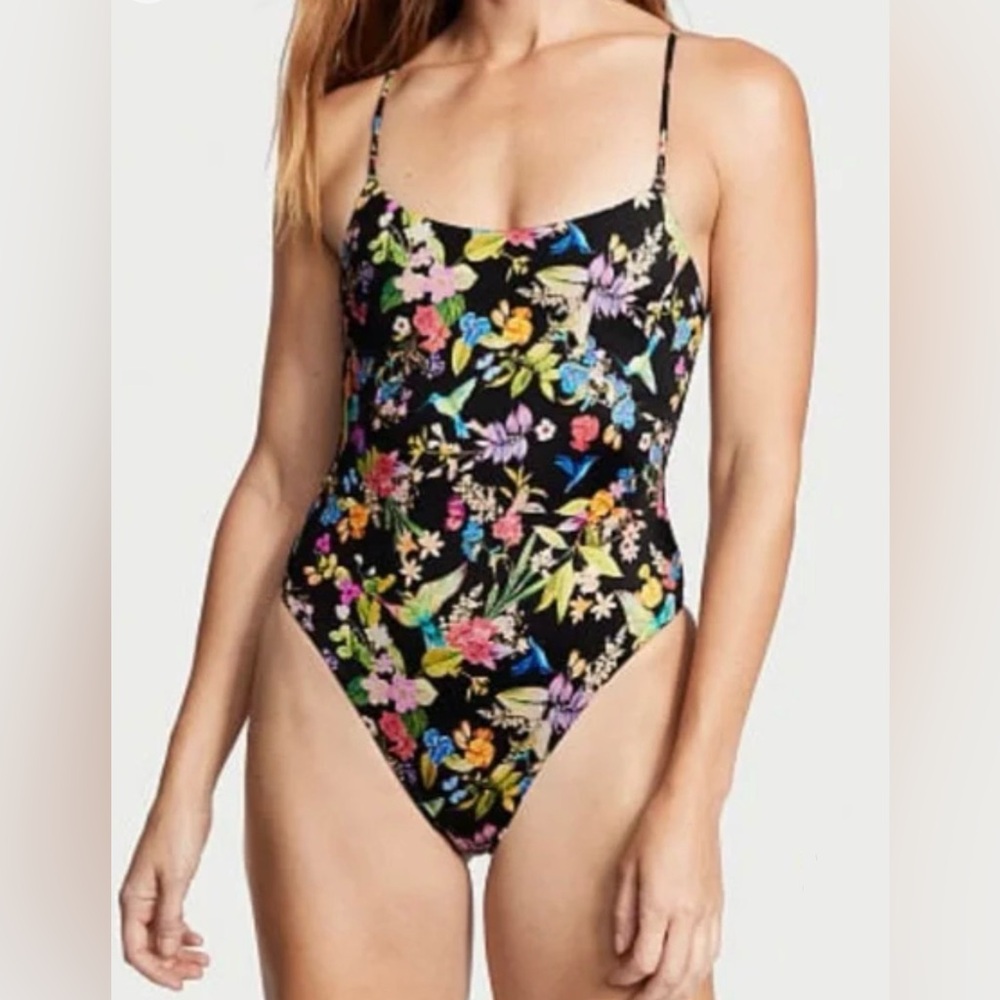 VS Bird‎ Of Paradise One Piece Swimsuit Black Multicolor L